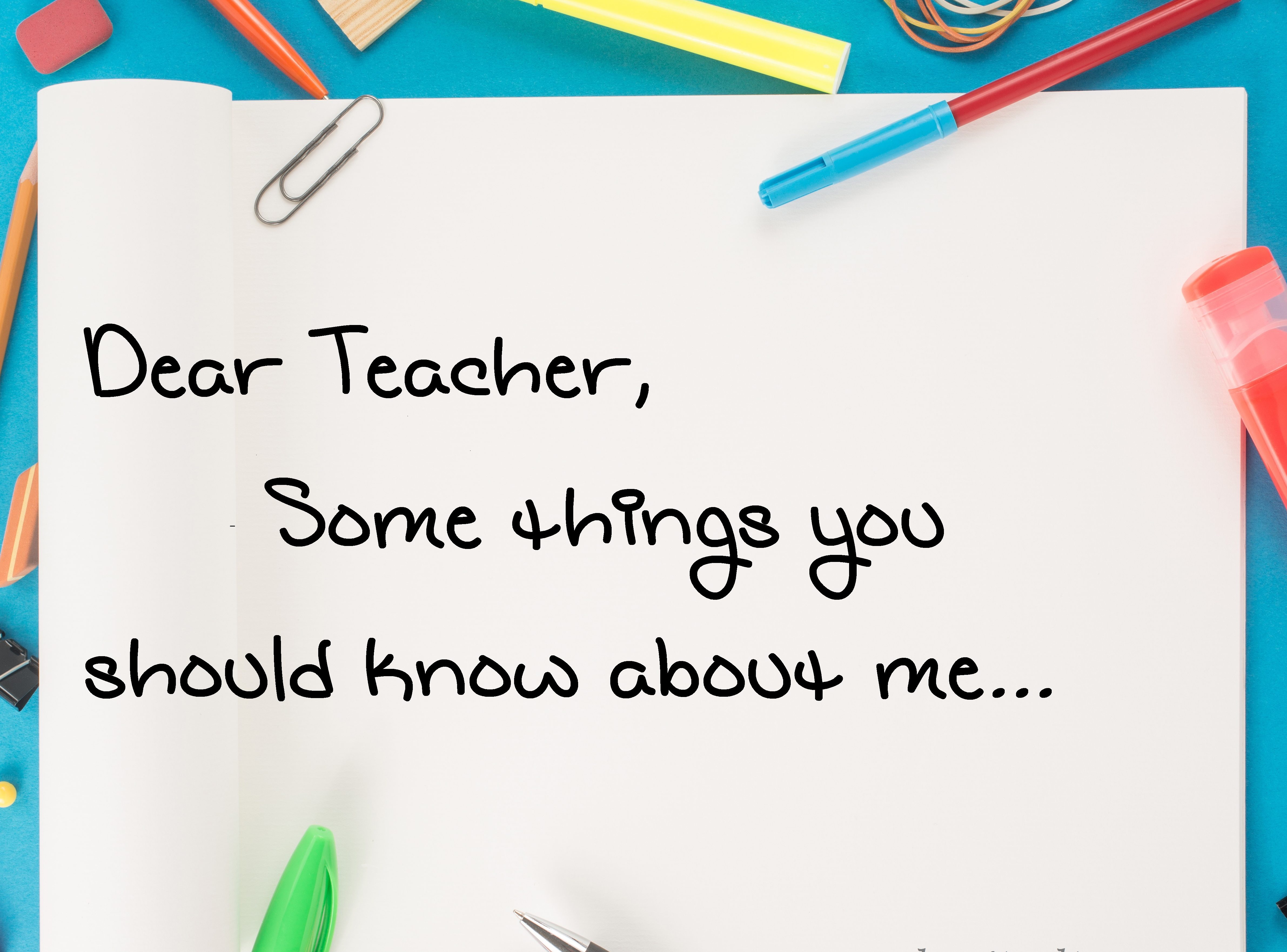 child's letter to a teacher