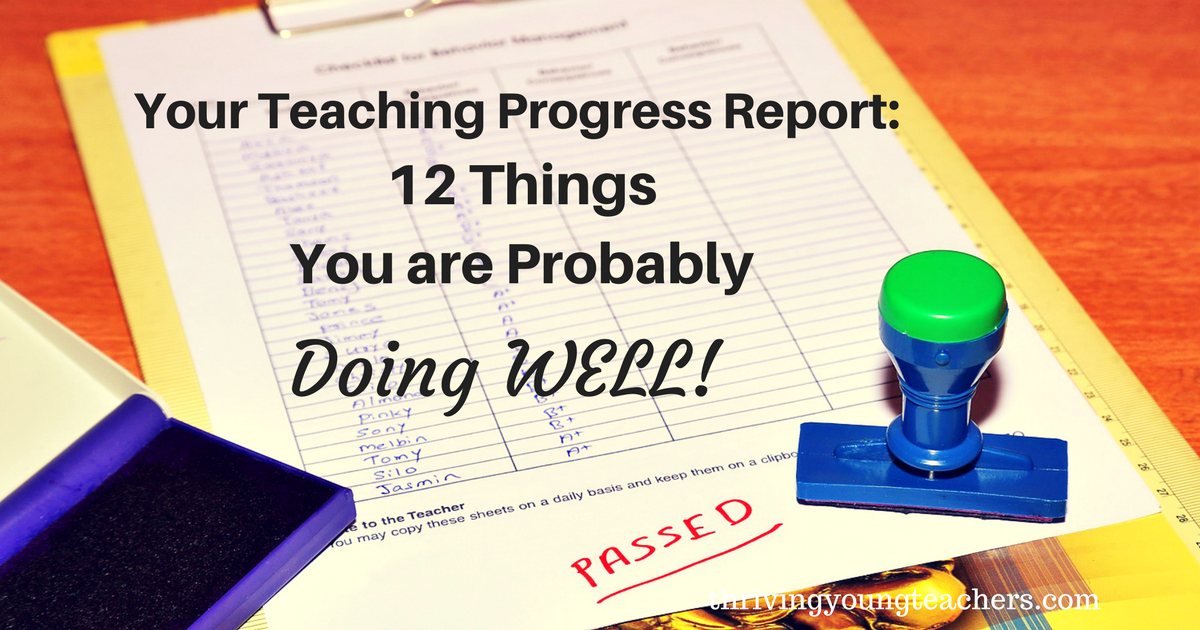 a progress checklist for teachers