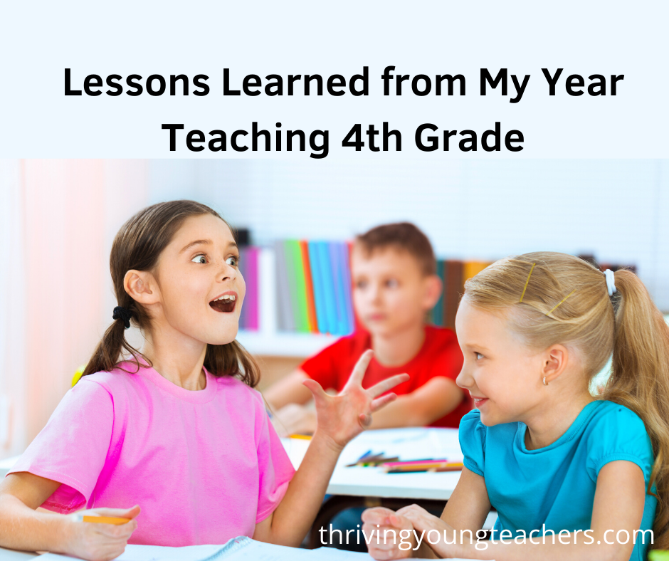 Lessons Learned from My Year Teaching 4th Grade - Inspired Together ...